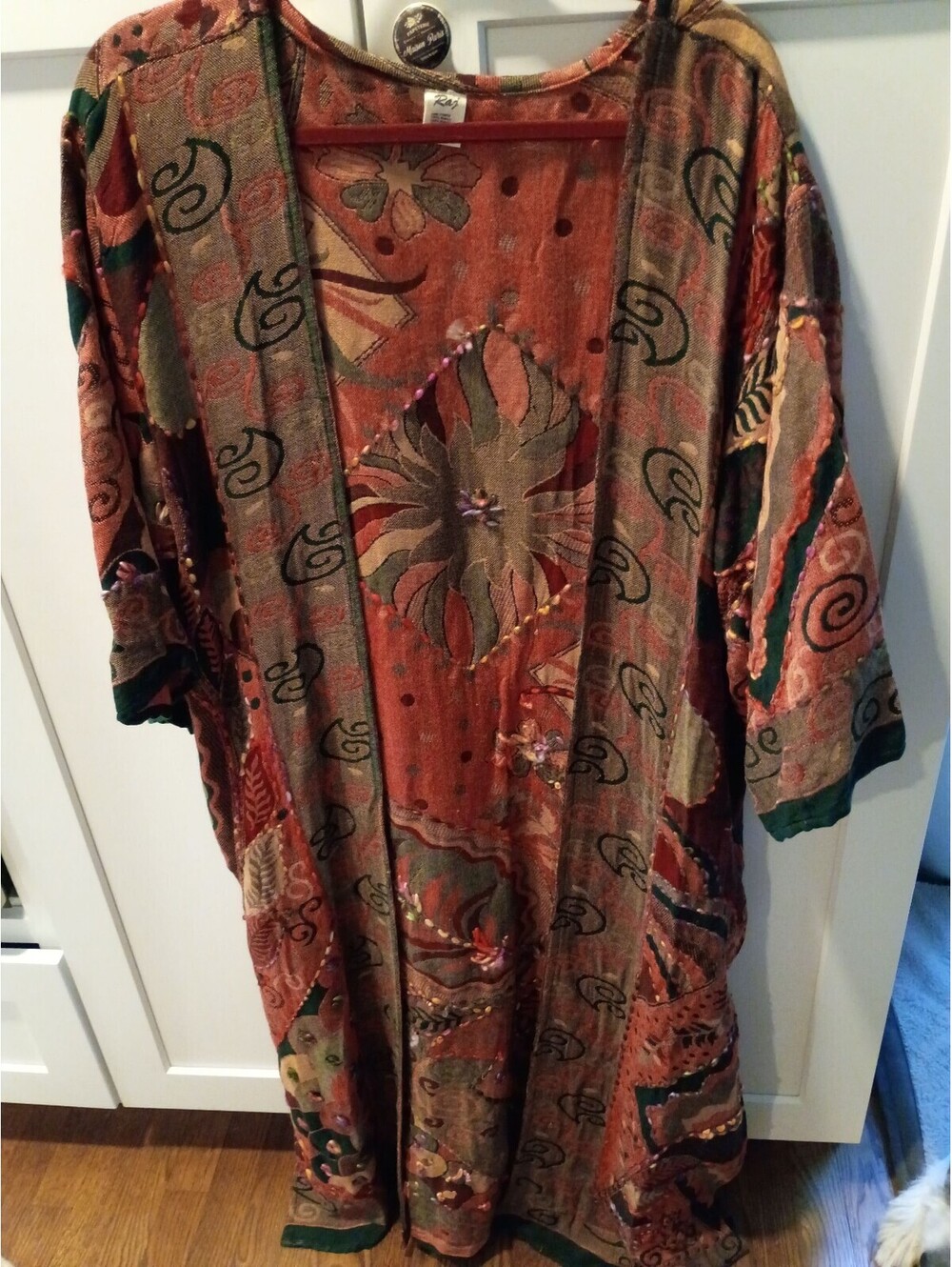 Raj Bohemian Rayon Embroidered Patchwork Dress One Size